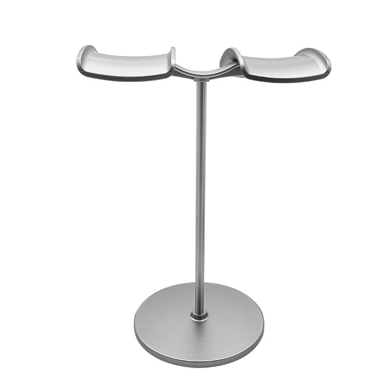 Silver | Dual Headphone Stand | Creative Double Hook | Aluminum Alloy Display Holder