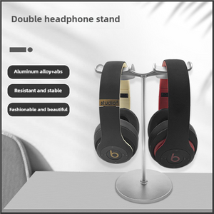 Silver | Dual Headphone Stand | Creative Double Hook | Aluminum Alloy Display Holder