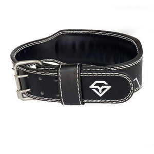 Black Weightlifting Belt | Size L | Sponge Padded | Fitness Support for Men and Women | Deep Squat & Deadlift