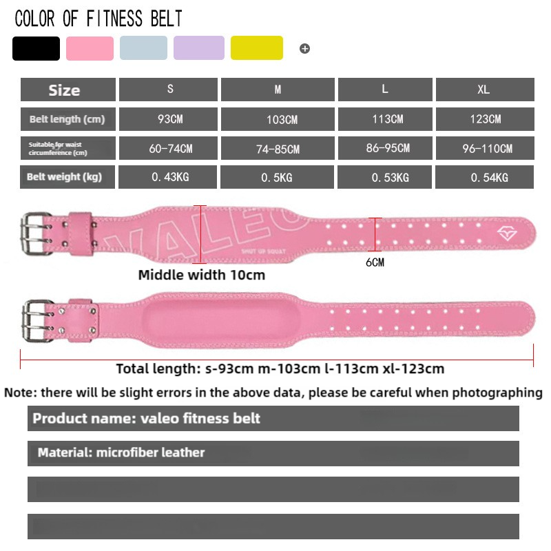 Pink Weightlifting Belt | Size M | Professional Design | Sponge Padding for Squats & Deadlifts | Unisex Fitness Gear