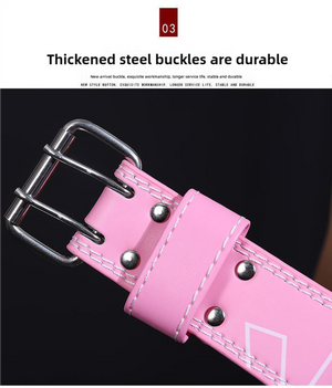 Pink Weightlifting Belt | Size M | Professional Design | Sponge Padding for Squats & Deadlifts | Unisex Fitness Gear