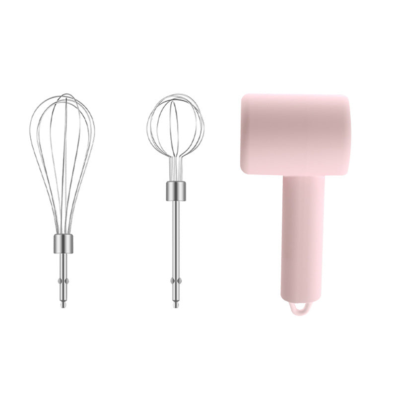 Electric Egg Beater | Pink | 3-Speed Adjustment | Dual Whisks | Type-C Charging | Portable Kitchen Mixer