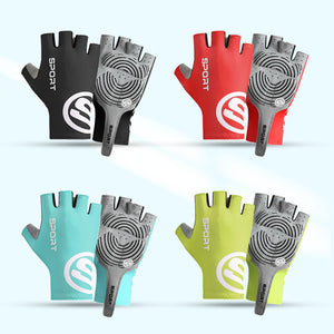 Size L Bright Green Breathable Half-Finger Cycling Gloves | Anti-Slip | Shockproof | Durable | for Men & Women