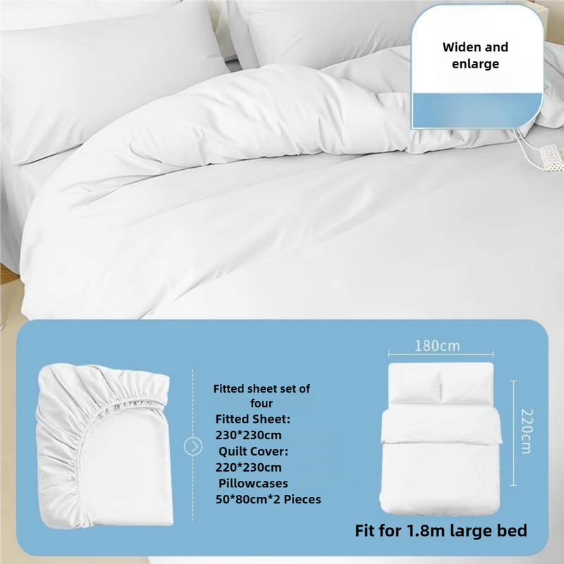4 Packaging | Disposable Travel Bedding Set | White | Waterproof & Clean | 4-Piece Set for Twin Beds