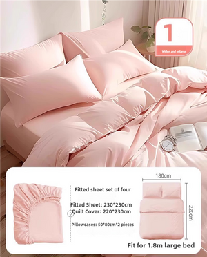 4 Packaging | Disposable Travel Bedding Set | Pink | Waterproof & Clean | 4-Piece Set for Twin Beds