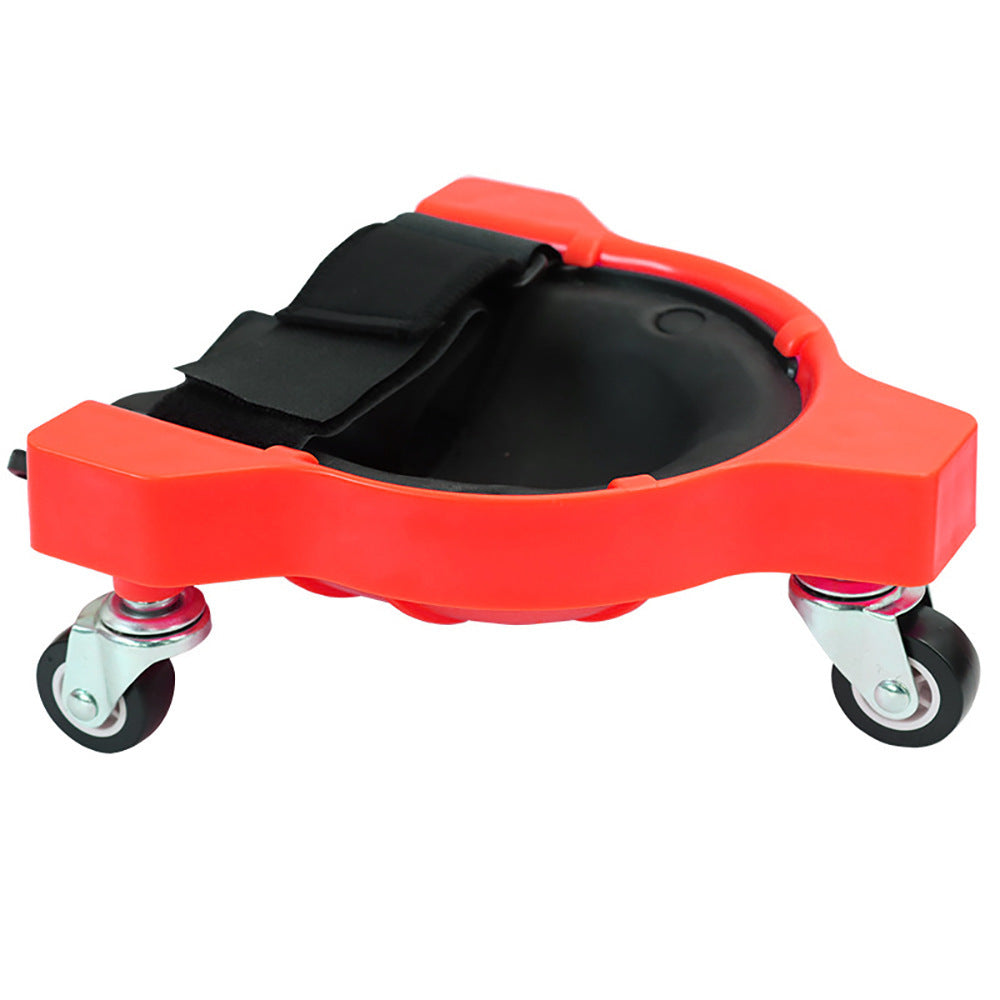 1 Pair Set Red Multi-Function Knee Pads with Swivel Wheels | Comfortable Knee Protection | Construction | Tiling | Woodworking