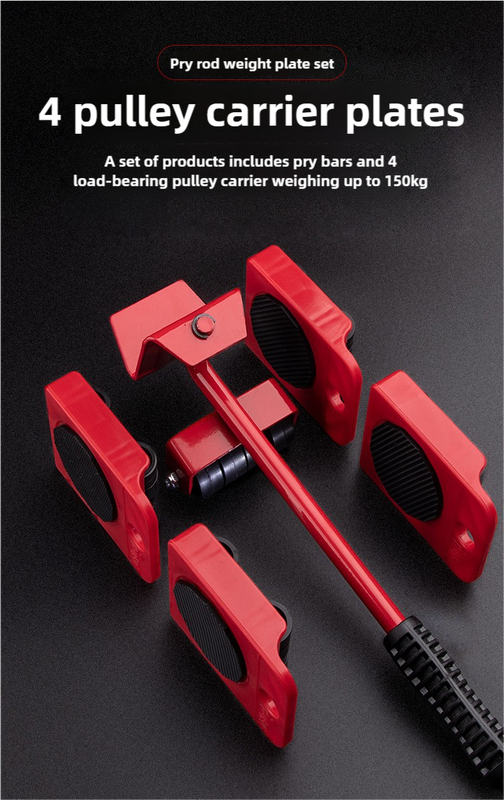 2 Pcs Red Heavy Duty Furniture Moving System | Sliding Dolly Tools | Easy Transport of Appliances, Furniture, and Heavy Objects