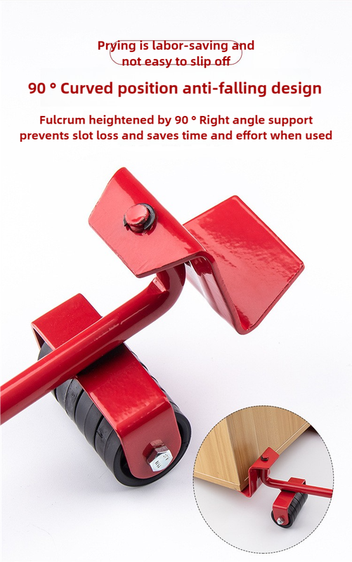 2 Pcs Red Heavy Duty Furniture Moving System | Sliding Dolly Tools | Easy Transport of Appliances, Furniture, and Heavy Objects