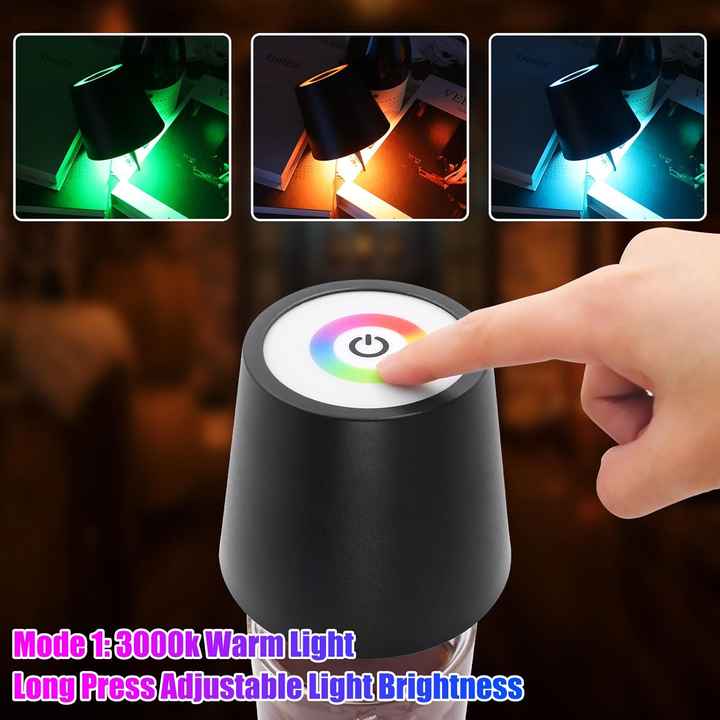 Gold RGB Color-Changing LED Bottle Lamp | Adjustable Smart Lighting for Home Decor