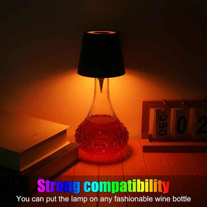 Gold RGB Color-Changing LED Bottle Lamp | Adjustable Smart Lighting for Home Decor
