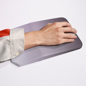 Gradual Green Ergonomic PU Anti-Slip Mouse Pad with Wrist Support | Rectangular Gradient Desk Mat | Ideal for Gaming & Office