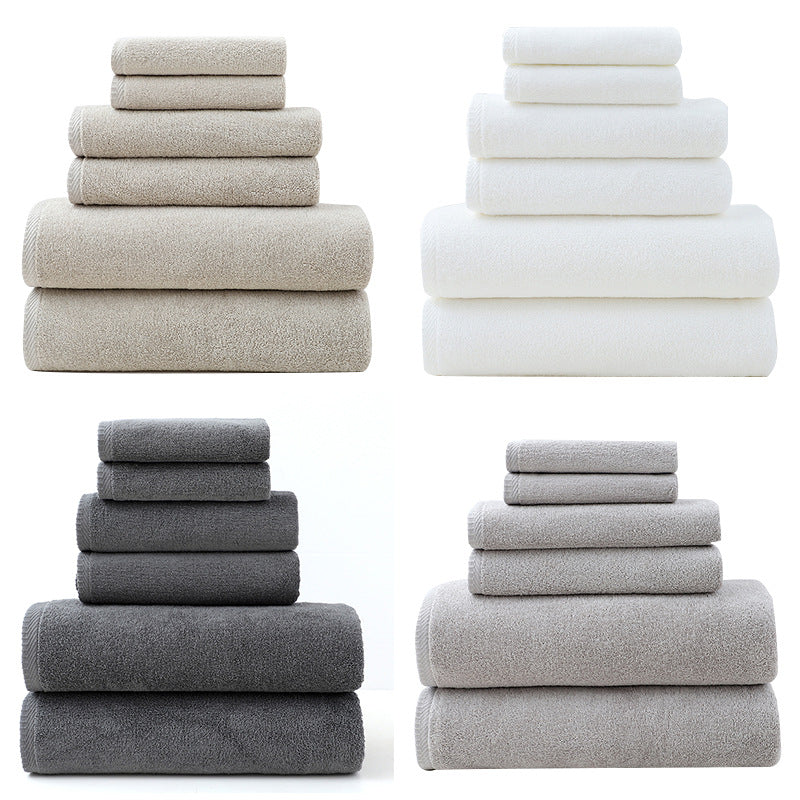 Cotton Towel Set | 6-Piece | Soft & Absorbent | Bath Towels for Adults | Beige