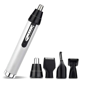 4-in-1 Electric Nose & Ear Hair Trimmer Set | USB Rechargeable Grooming Kit