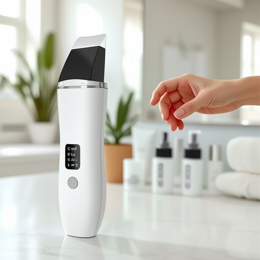 White Ultrasonic Skin Scrubber | Deep Pore Cleansing Facial Exfoliator | USB Type-C Charging