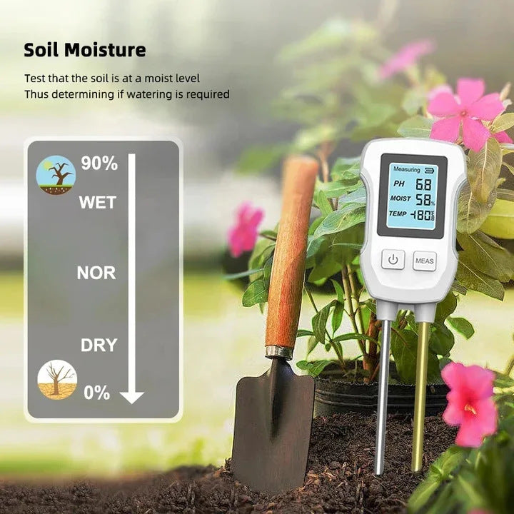 3-in-1 Soil Tester | pH, Moisture, Temperature | Gardening Tool | Battery Not Included