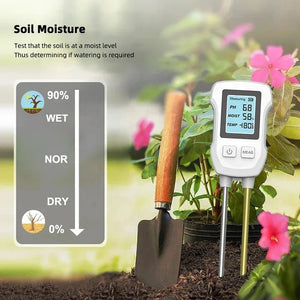 3-in-1 Soil Tester | pH, Moisture, Temperature | Gardening Tool | Battery Not Included