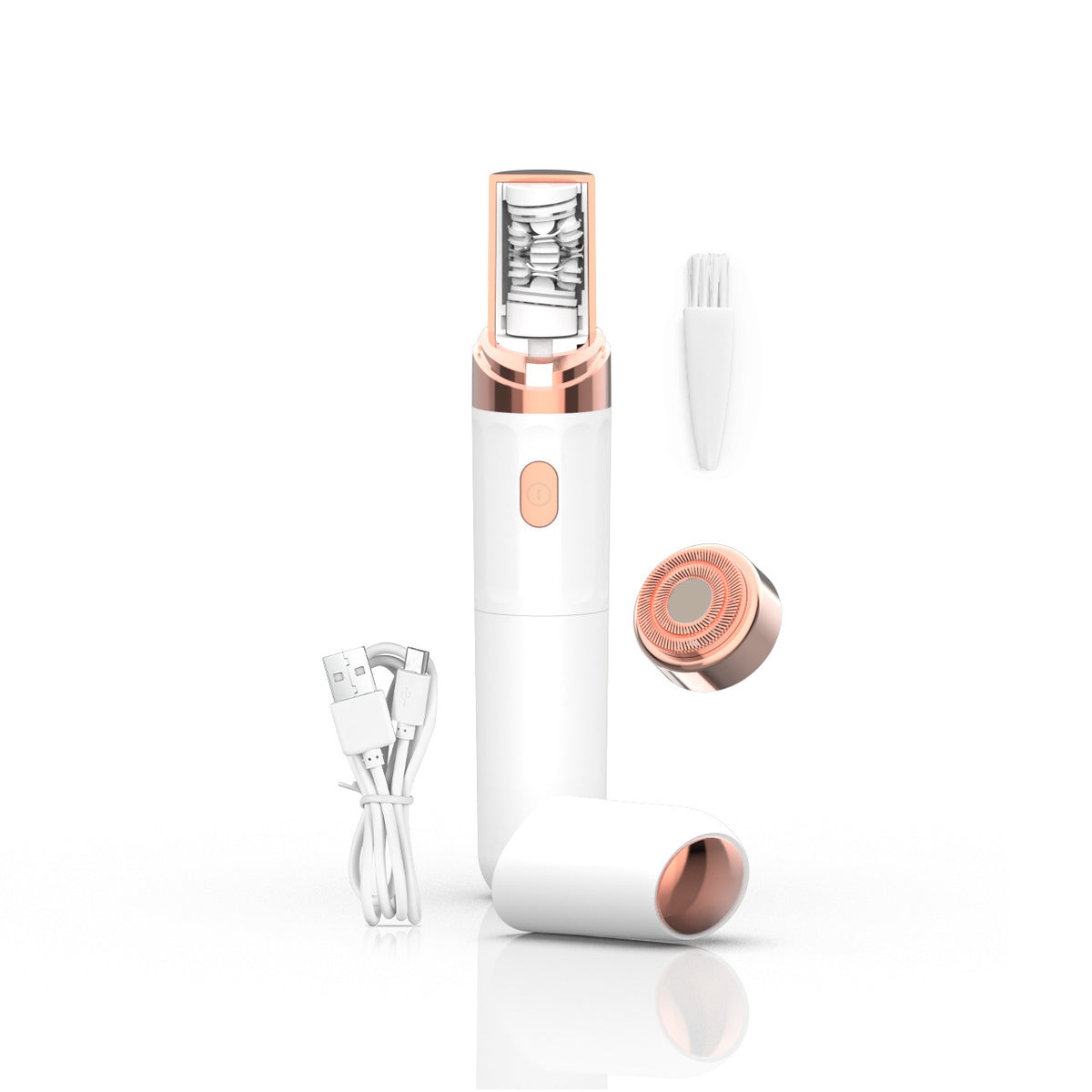 Mini Electric Shaver & Hair Removal Device | 2-in-1 | Compact Design | For Women | White