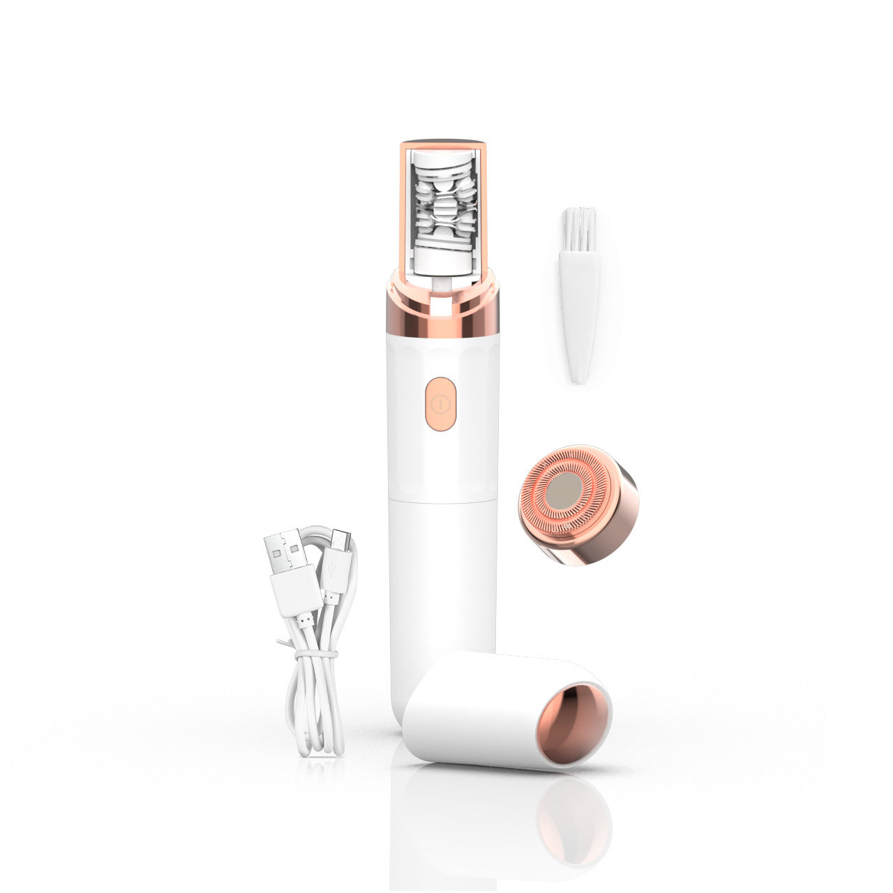Mini Electric Shaver & Hair Removal Device | 2-in-1 | Compact Design | For Women | White