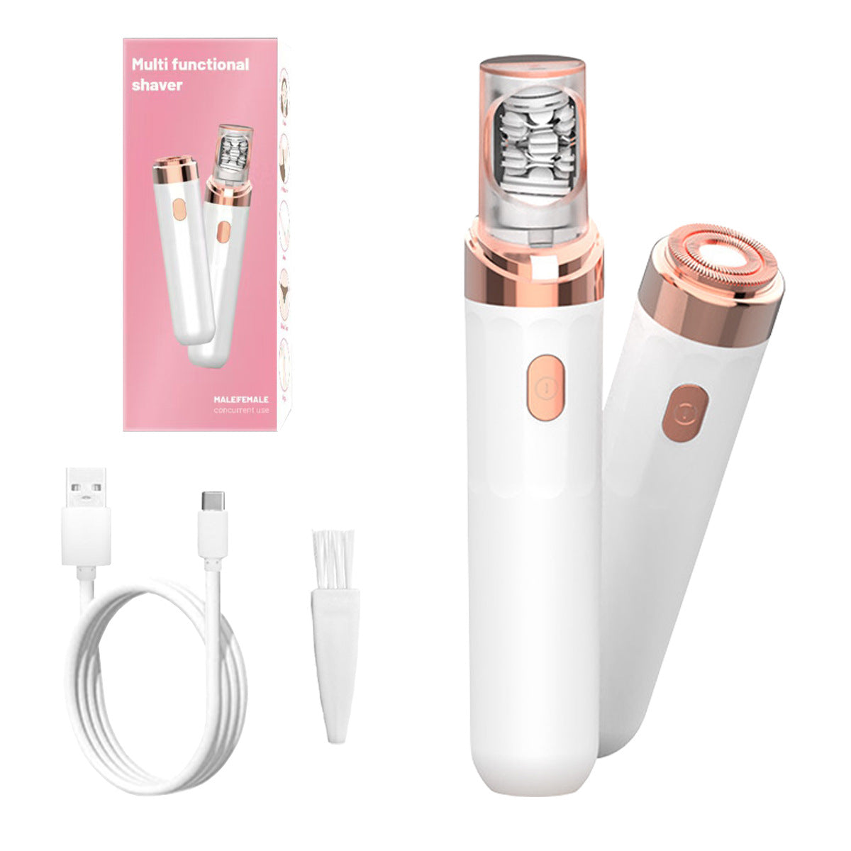 Mini Electric Shaver & Hair Removal Device | 2-in-1 | Compact Design | For Women | Pink