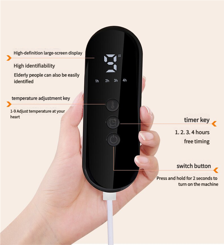 Electric Foot Warmer | Premium | 9 Temperature Levels | 4 Timer Settings | Washable Lining