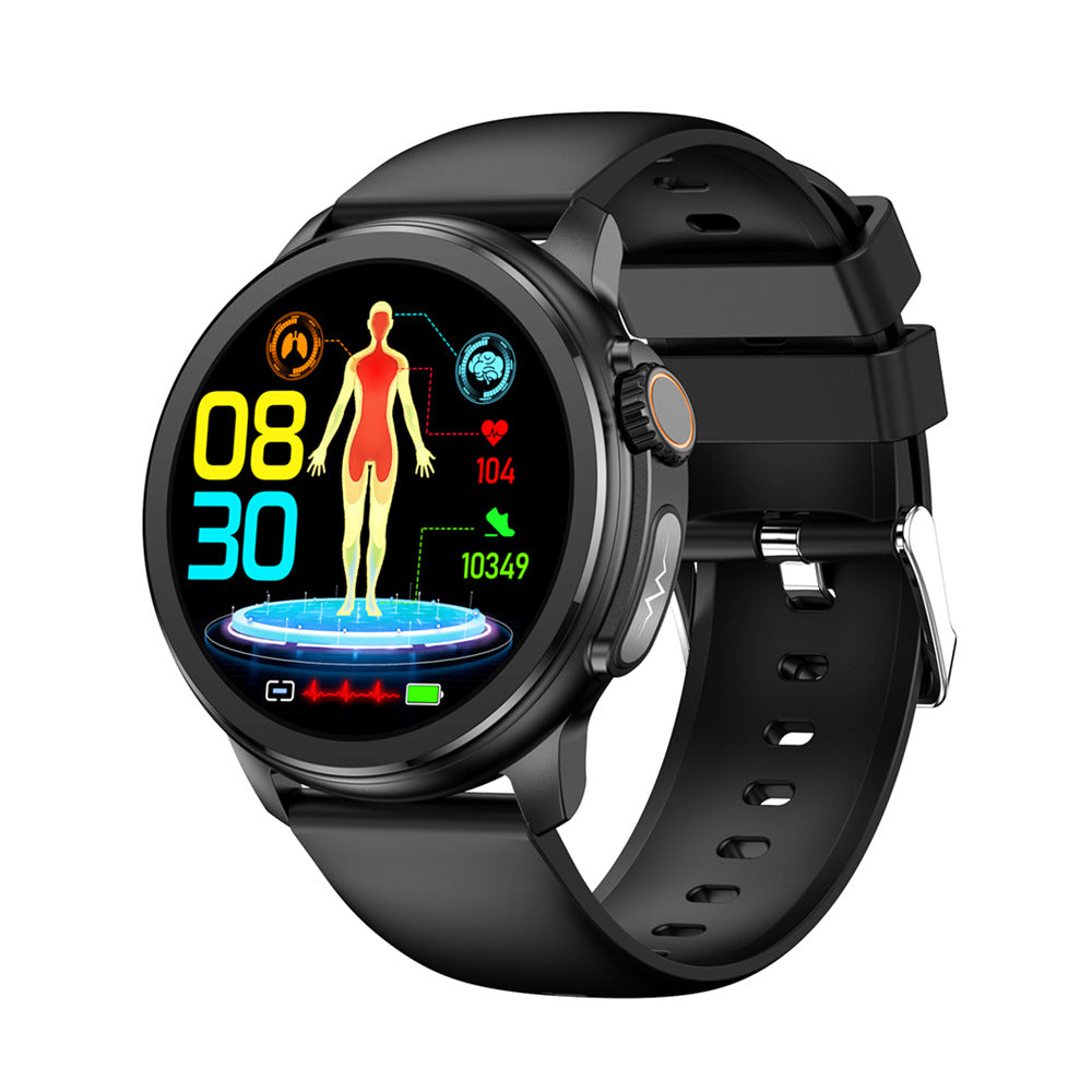Round Smartwatch | 1.3" Touch Screen | Heart Rate & Fitness Tracking | Black