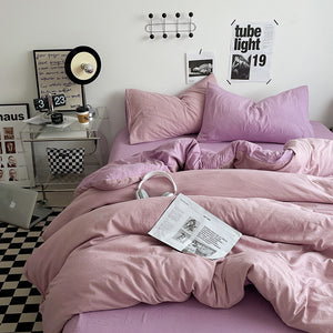 Purple Bedding Set | 4-Piece | 1.5m Bed | Duvet Cover 200x230cm | Vibrant and Cozy