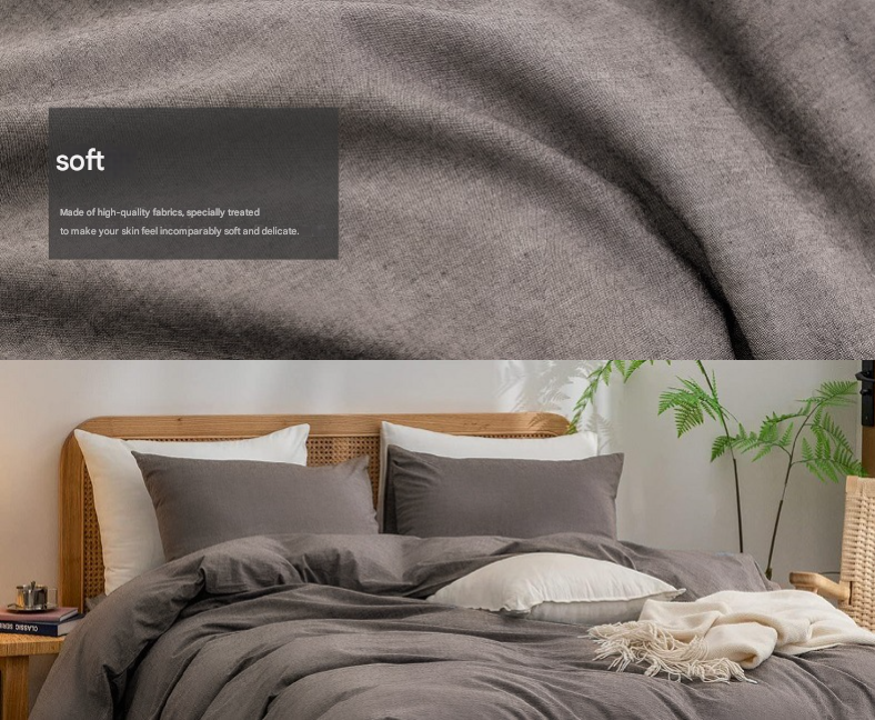 Light Blue 1.8m Bedding Set | Luxurious Soft Brushed Microfiber | 4-Piece | Duvet Cover 180*220cm | Fitted Sheet