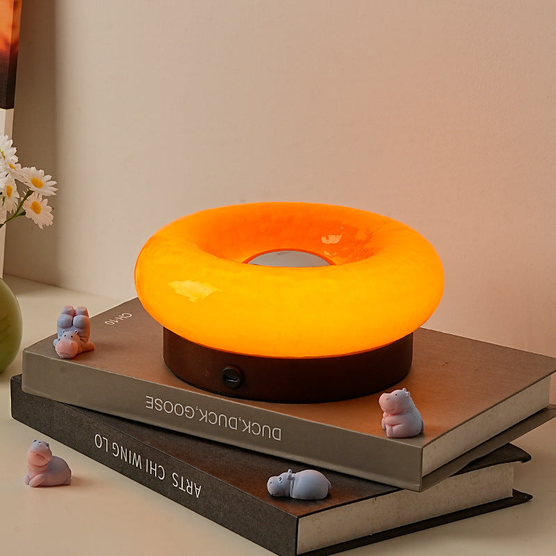 Orange Donut Table Lamp | Rechargeable Touch Control LED