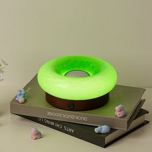 Green Donut Table Lamp | Rechargeable Touch Control LED