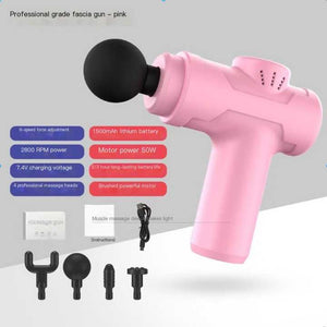 Mini Massage Gun | Pink | Deep Tissue | Adjustable Impact | Rechargeable Battery