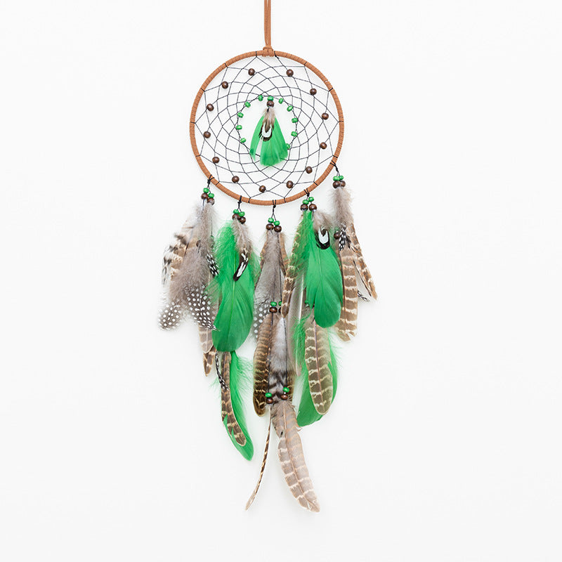 Rounded Boho Forest Dreamcatcher Wind Chime Pendant | INS Style Moonlit Serenity Decor