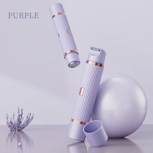 Purple Women's Double-Headed Electric Shaver | Painless Hair Remover & Trimmer