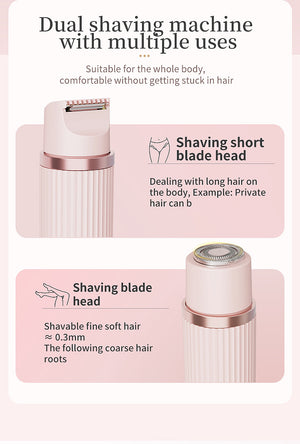 Purple Women's Double-Headed Electric Shaver | Painless Hair Remover & Trimmer