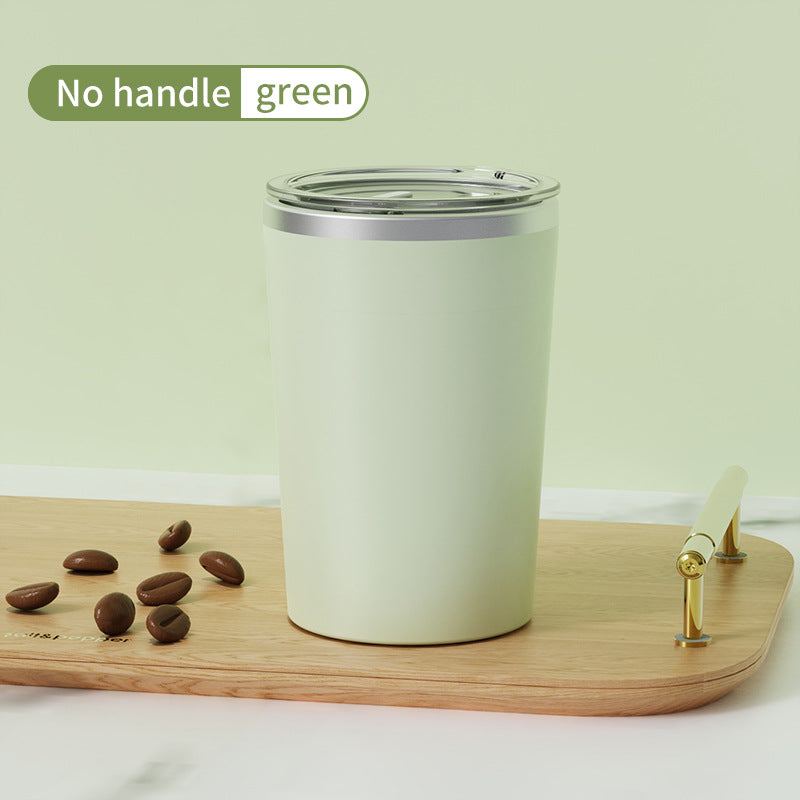 Green Portable Automatic Mixing Coffee Cup | Stainless Steel Magnetic Stirrer | No Handle