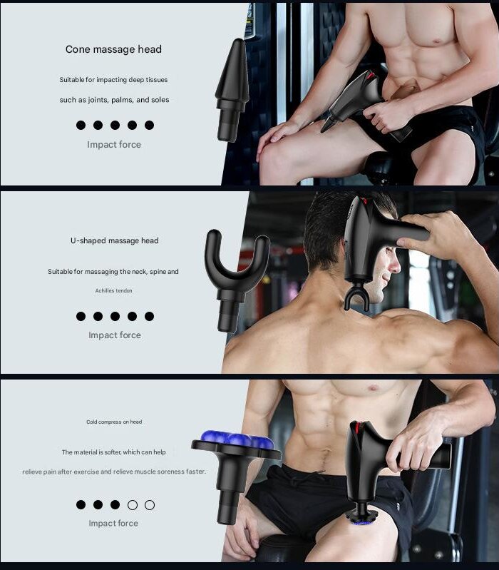Red Fitness Muscle Relief Gun | Mini | Cold Pack | LED Display