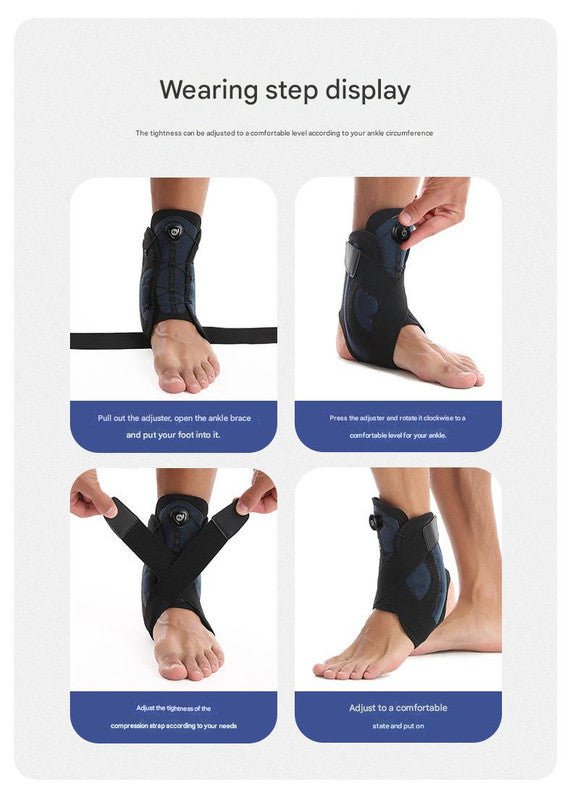 1 Pair Black & Yellow Adjustable Ankle Brace | Compression Support for Running, Sports & Ankle Recovery