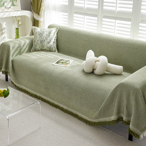 180x340cm Green Premium Polyester Sofa Throw Blanket | Multi-Seasonal Use | Sofa Protector