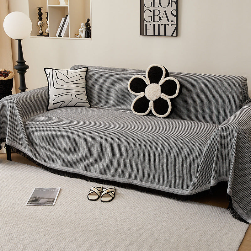 180x420cm Dark Grey Premium Polyester Sofa Throw Blanket | Multi-Seasonal Use | Sofa Protector