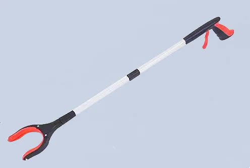 Red Foldable Grabber Tool with Silicone Non-Slip Claws | Ideal for Litter Picking & Household Cleaning | Outdoor Use
