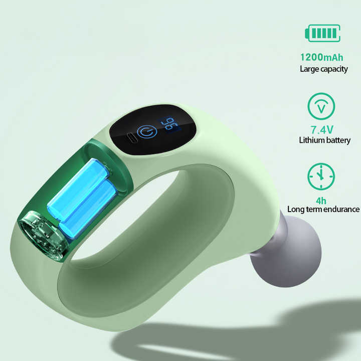 Mini Handheld Fascia Gun | White | 12-Speed | Quiet Portable Massager | ABS + TRP Material