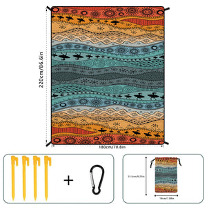 Colorful Quick Dry Beach Mat | Sand Proof Waterproof Outdoor Picnic Blanket | Compact & Lightweight