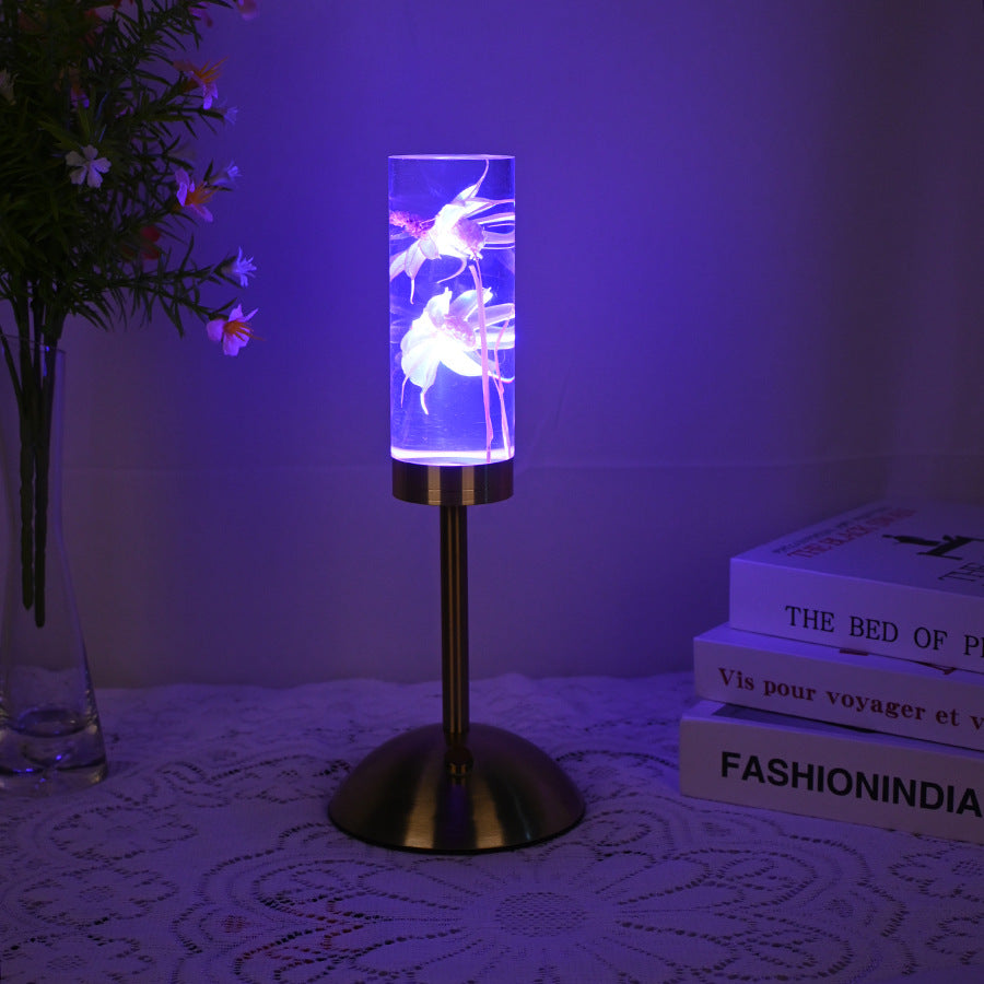 Daisy Eternal Flower Acrylic Table Lamp | Color-Changing LED | USB Rechargeable | Touch Control