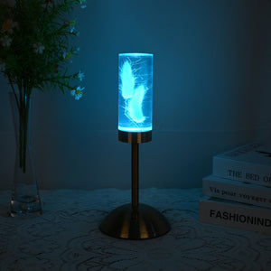 Dogtail Grass Eternal Flower Acrylic Table Lamp | Color-Changing LED | USB Rechargeable | Touch Control