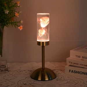 Dandelion Grass Eternal Flower Acrylic Table Lamp | Color-Changing LED | USB Rechargeable | Touch Control