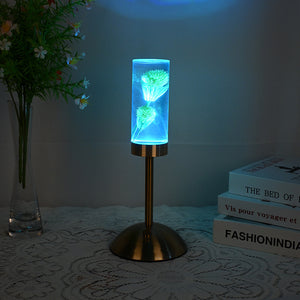 Dandelion Grass Eternal Flower Acrylic Table Lamp | Color-Changing LED | USB Rechargeable | Touch Control