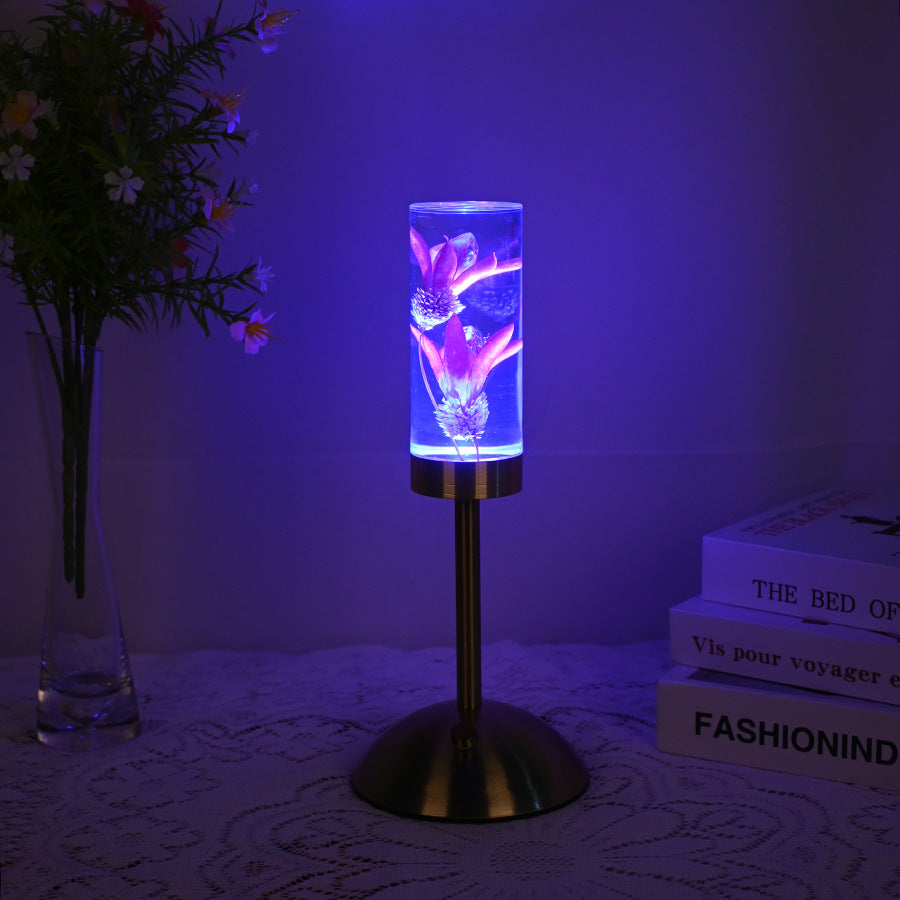Lily Eternal Flower Acrylic Table Lamp | Color-Changing LED | USB Rechargeable | Touch Control