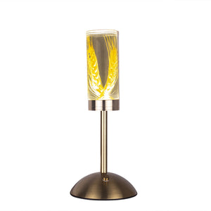 Wheat Ears Eternal Flower Acrylic Table Lamp | Color-Changing LED | USB Rechargeable | Touch Control