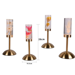 Wheat Ears Eternal Flower Acrylic Table Lamp | Color-Changing LED | USB Rechargeable | Touch Control