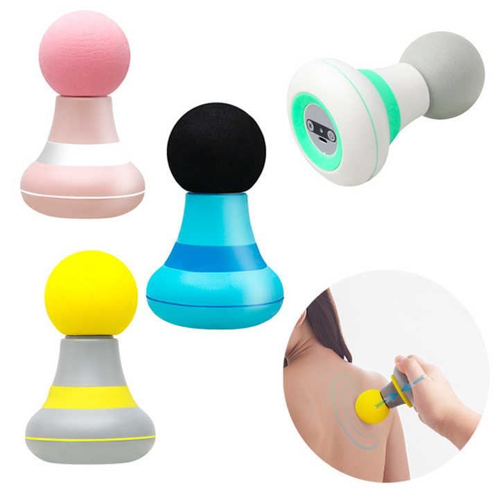 2 Pcs Yellow Mini Massage Gun | 6-Speed Muscle Relaxer | USB Rechargeable | Portable Fascia Massager for Home Use