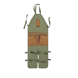 Gardening Leg Apron | Green & Brown | Oxford Fabric | Multi-Pocket | 118x45cm | 450g